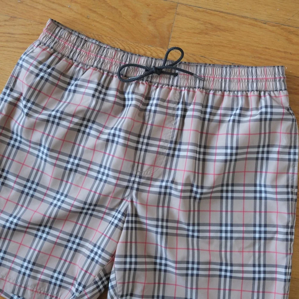 Burberry Swim Shorts Mens Tan Vintage Check Designer Large Trunks